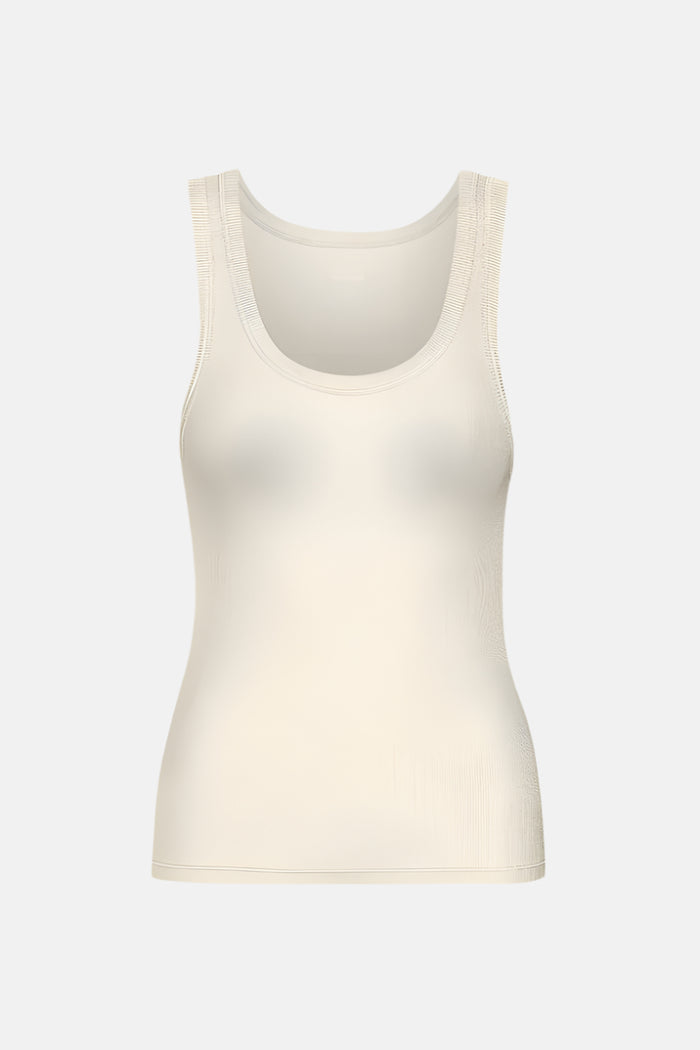 Top Organic Rib - ivory white