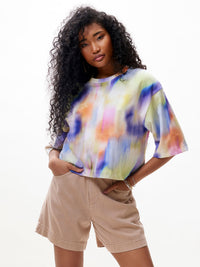 T-shirt Relaxed Cropped Tee - multi