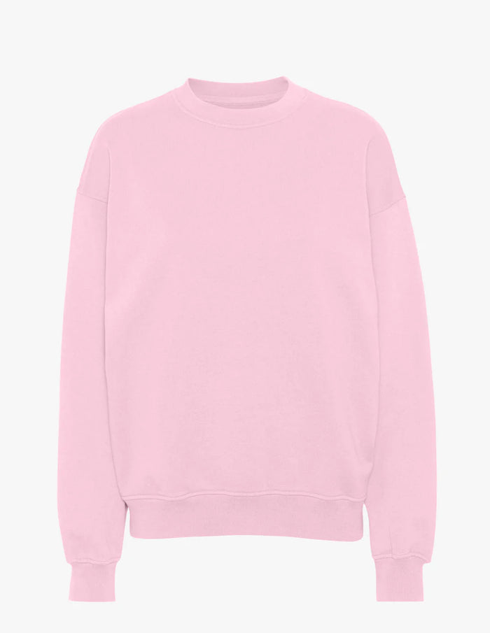 Sweater Organic Oversized Crew - flamingo pink