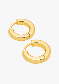 Oorhangers Buckle Hoops Large - goud