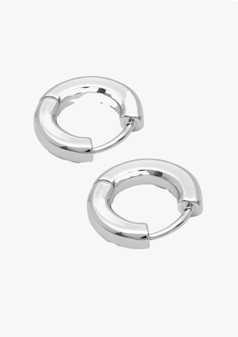 Oorhangers Buckle Hoops Large - zilver