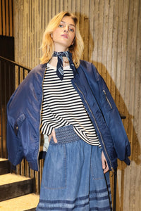 Lila Bomber Jacket LS - Dark Navy