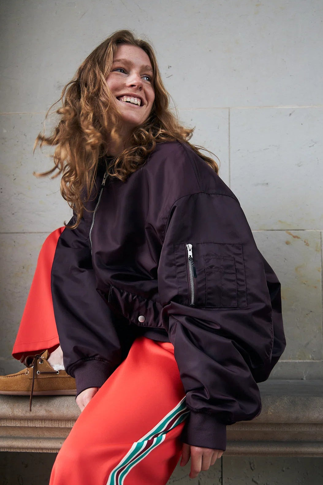 Jas Lila Bomber - bordeaux