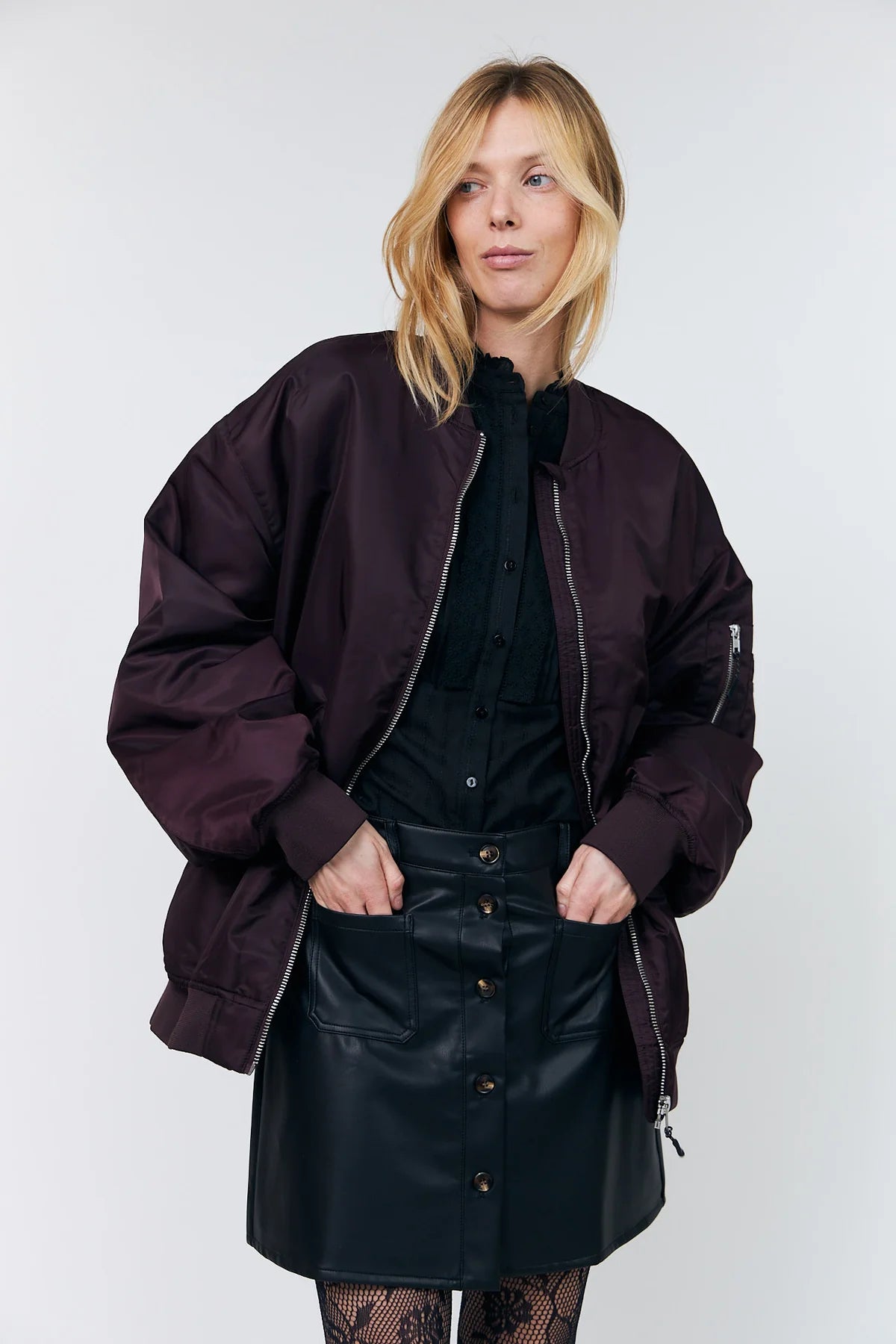 Jas Lila Bomber - bordeaux