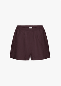 Short Linen - oxblood red