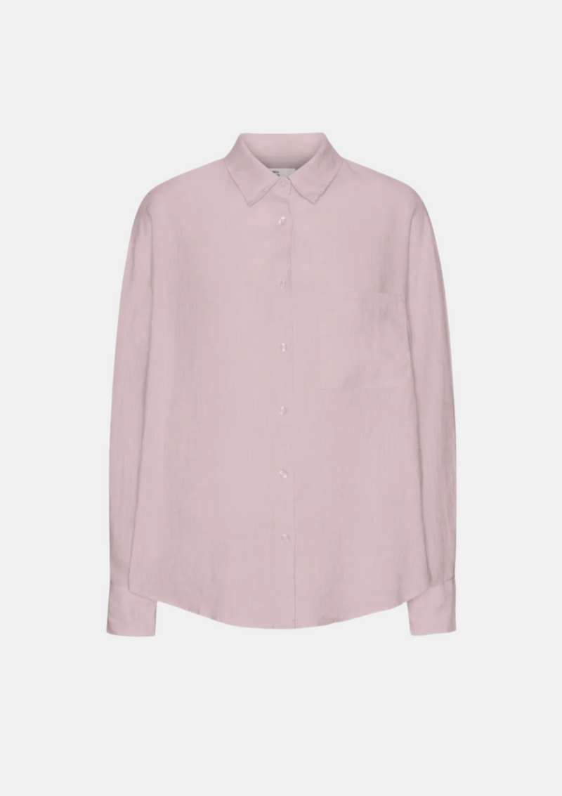 Blouse Linen Oversized - faded pink