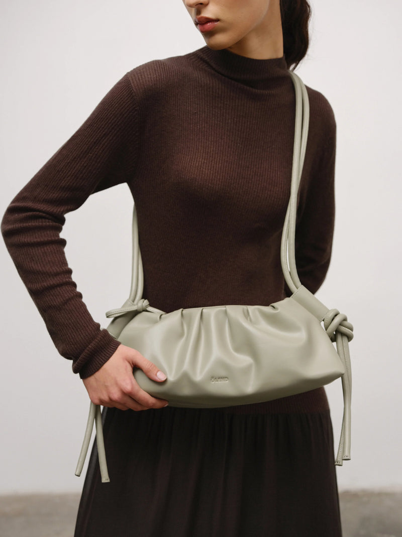 Dumpling Vegan Leather Bag - Sage