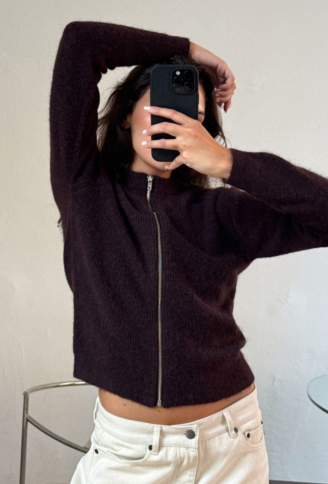 Trui Milla Zipper - bordeaux