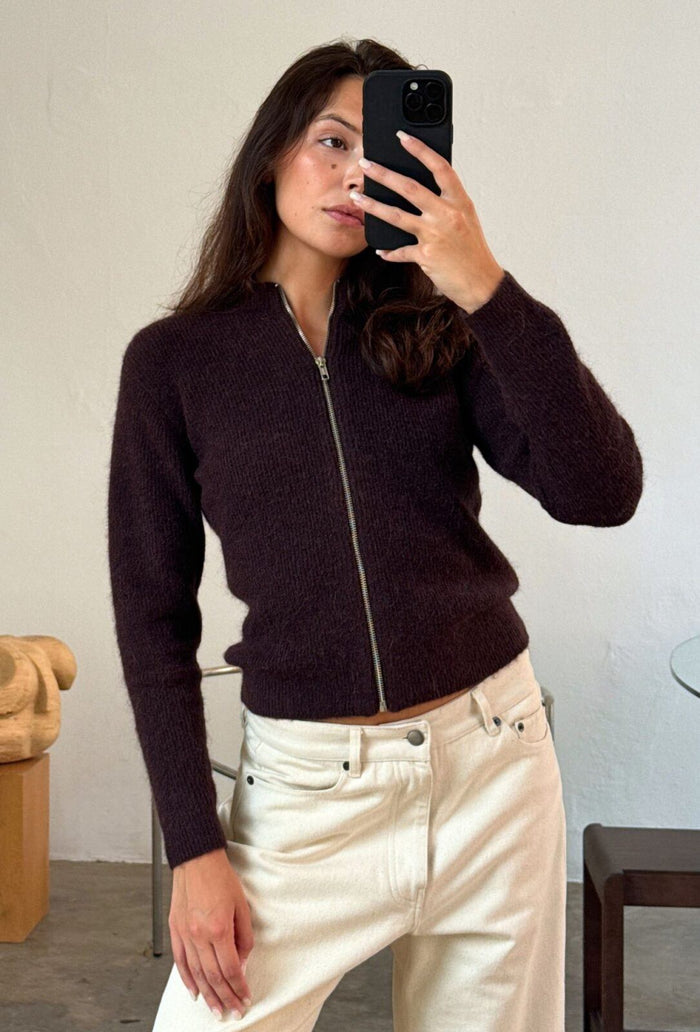Trui Milla Zipper - bordeaux