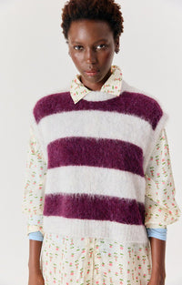 Debardeur Niby - rayures cranberry