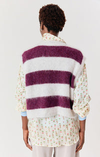 Debardeur Niby - rayures cranberry