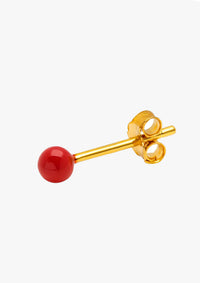 Oorsteker Color Ball Medium - rood