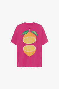 T-shirt Oversized Graphic Lemonade  - roze