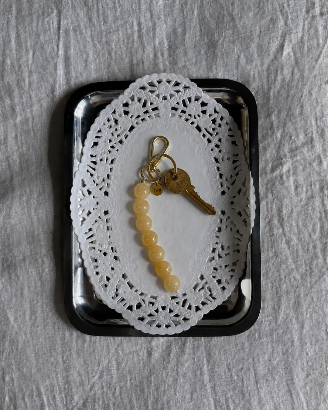 Keychain Cali - yellow jade