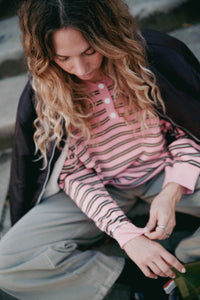 Trui Adanne Polo - pink/bordeaux
