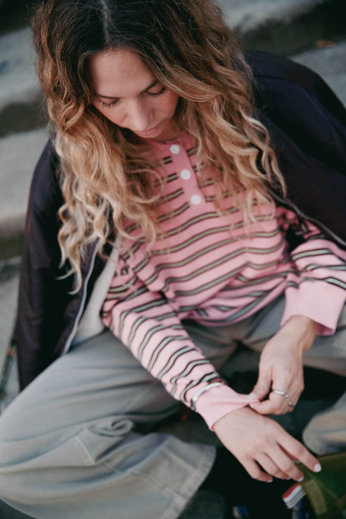 Trui Adanne Polo - pink/bordeaux