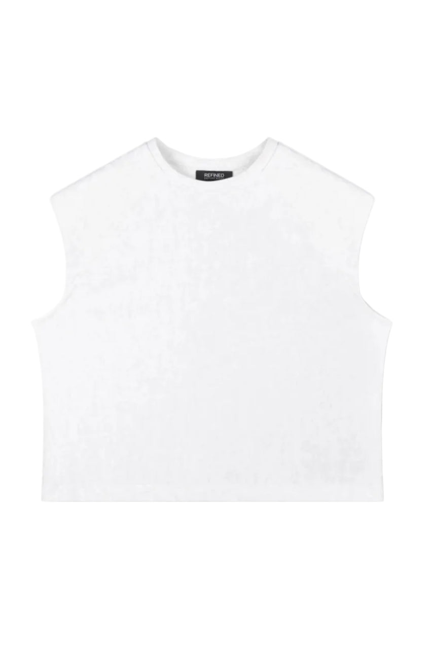 Top Mia Light Jersey Solid - Off White