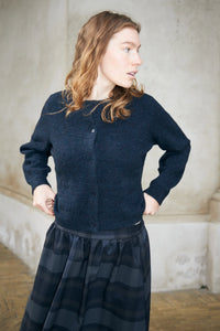 Vest Rowe Knit Cardigan - dark navy