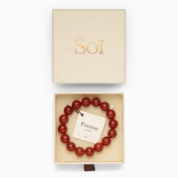 Armband Chunky Stretch - red jade
