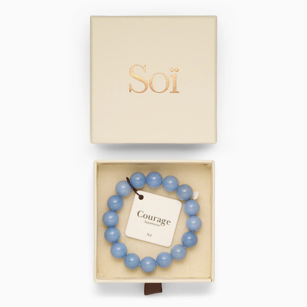 Armband Chunky Stretch - aquamarine