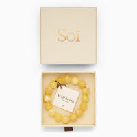 Armband Chunky Stretch - yellow jade