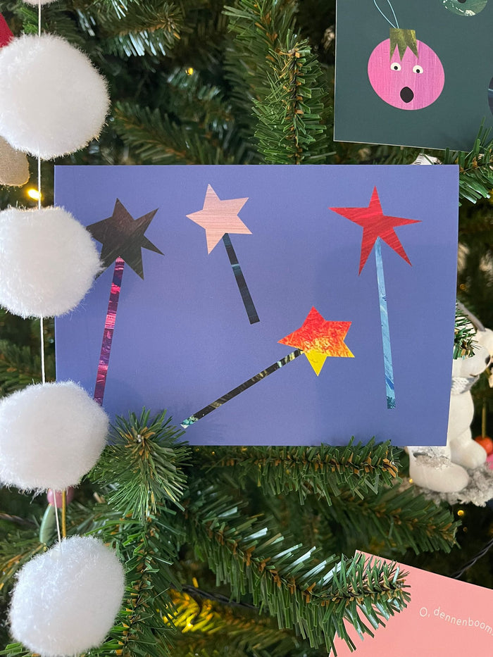 Kerstkaartje - Toverstaf