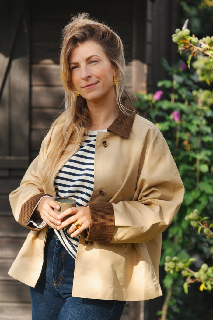 Oversized Cape Trenchcoat - Travertine