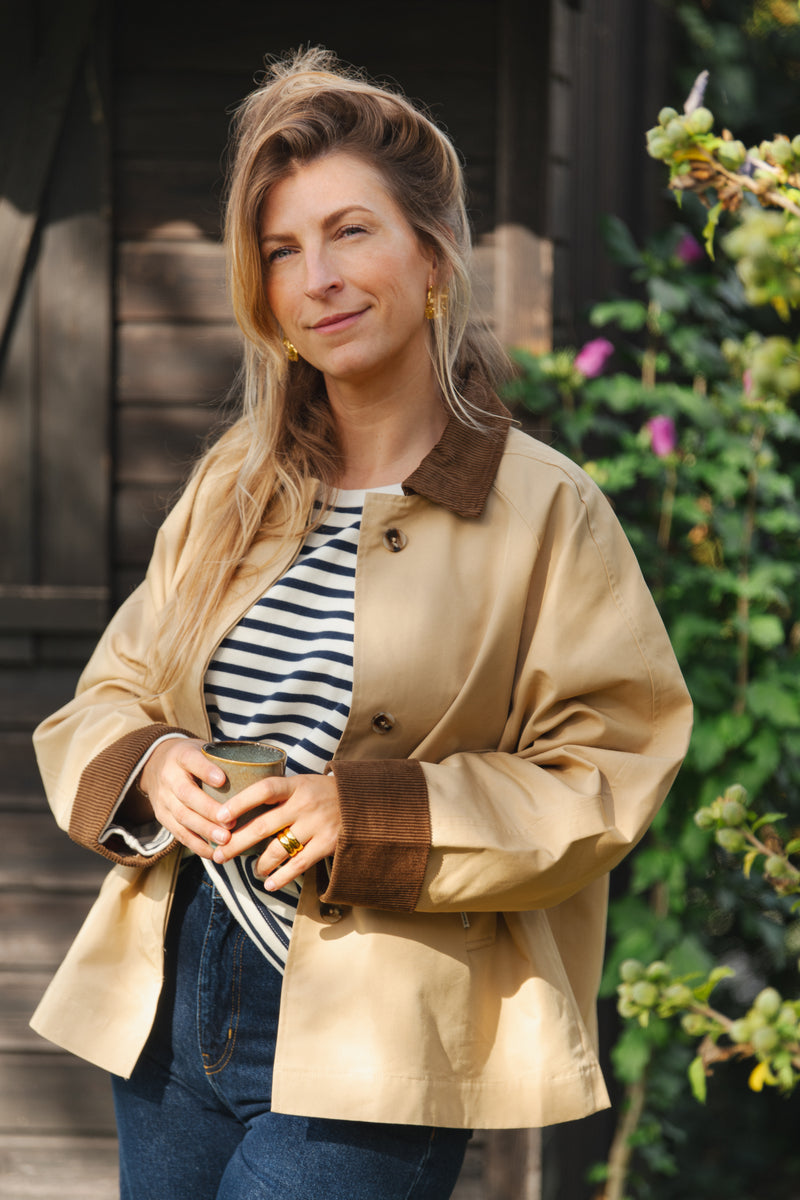 Oversized Cape Trenchcoat - Travertine