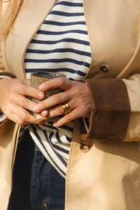 Oversized Cape Trenchcoat - Travertine