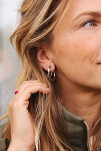 Oorstekers Cutted - zilver