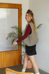 Check Bodywarmer - Brown