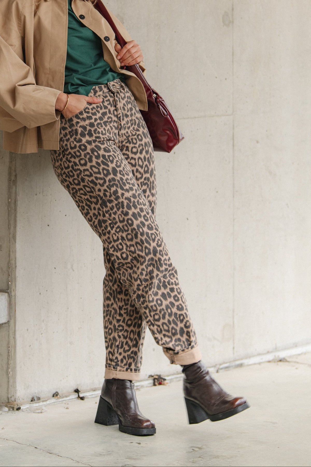 Jeans Barrel - leopard