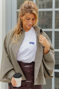 Jas Check Cape - brown