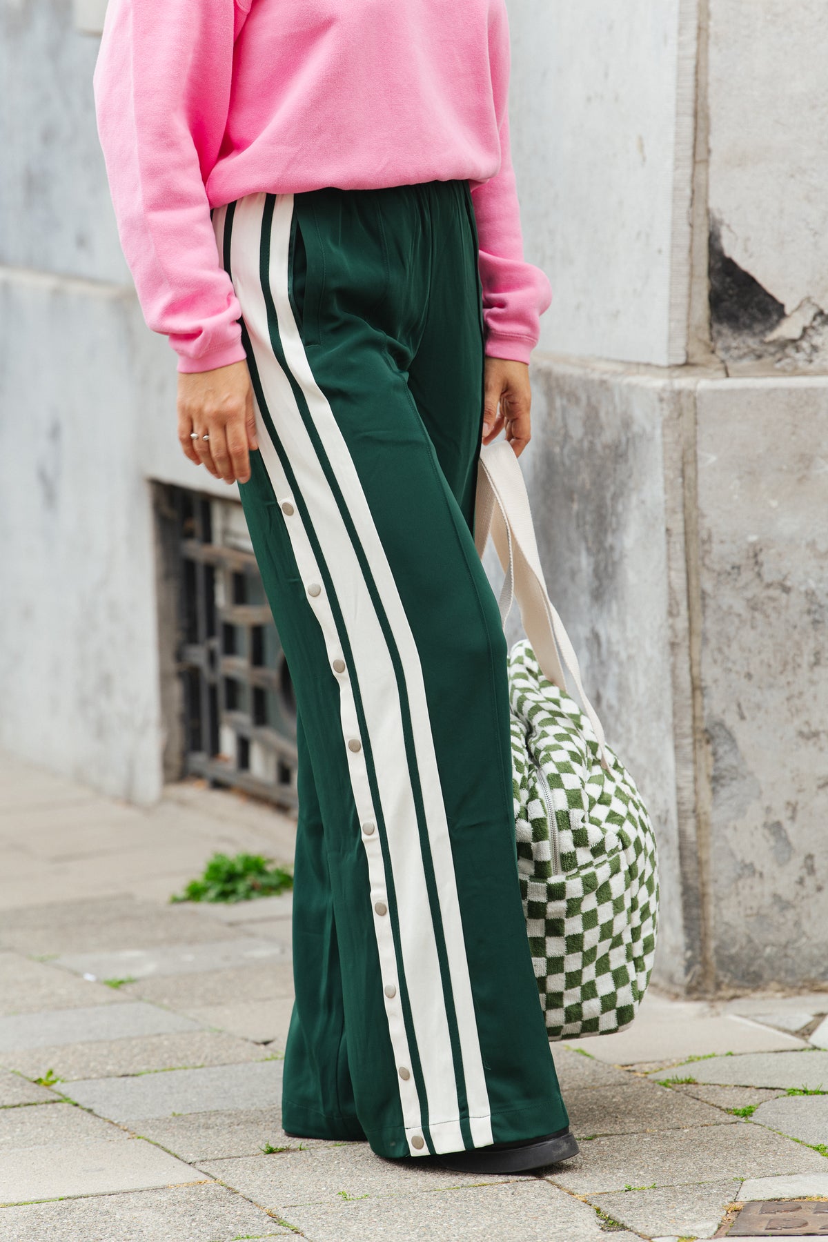 Broek Side Button Trackuit - Pine Forest