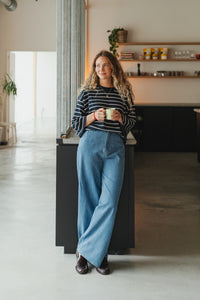 Jeans Ninnie Fold-Up - medium blue denim