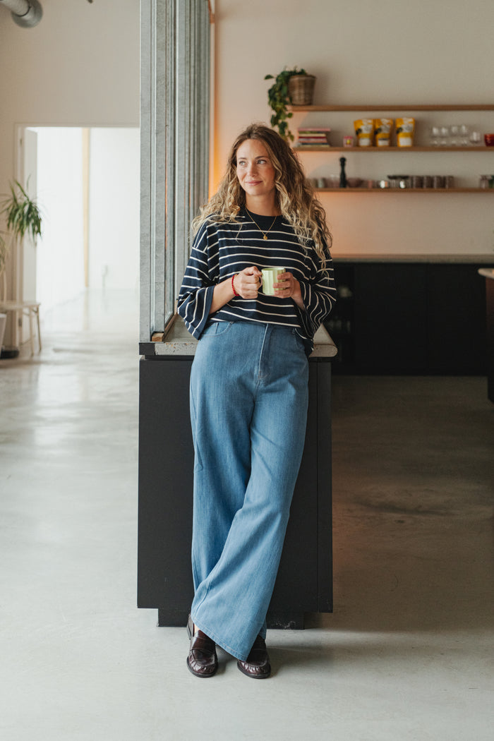 Jeans Ninnie Fold-Up - medium blue denim