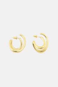 Oorstekers Cutted - goud