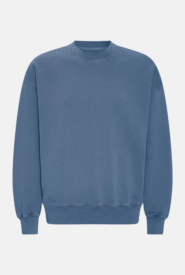 Sweater Organic Oversized Crew - faded indigo