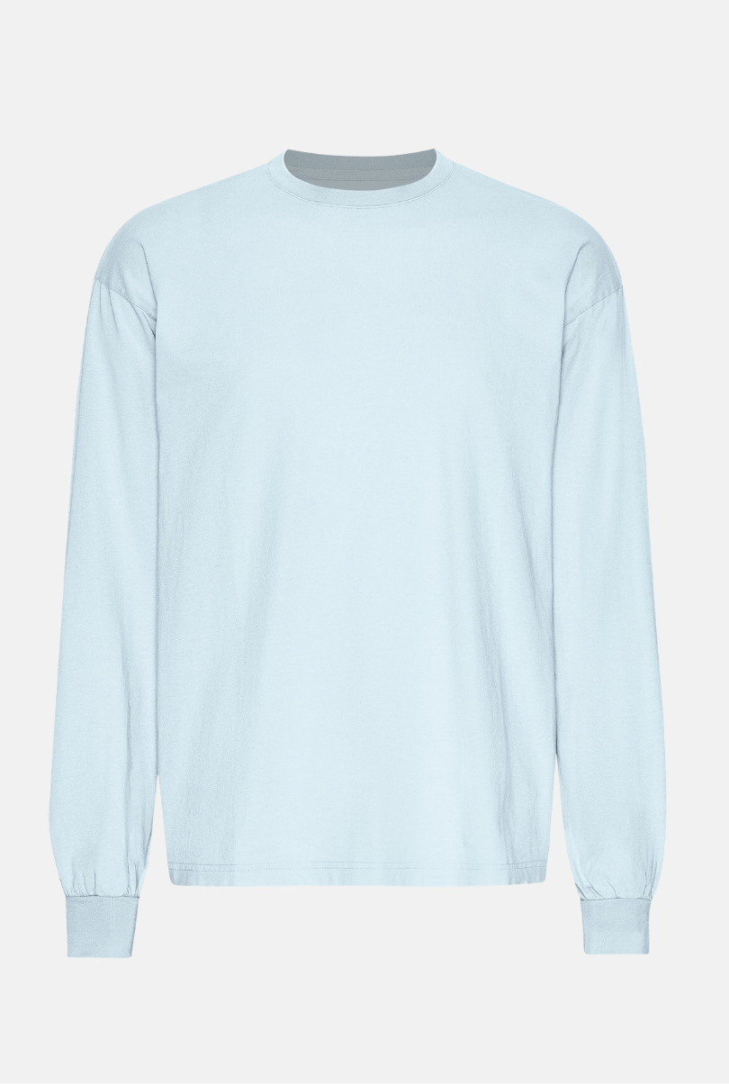 Shirt Oversized Organic LS - polar blue