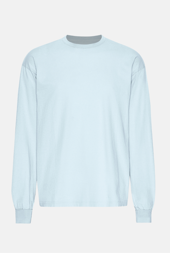 Shirt Oversized Organic LS - polar blue
