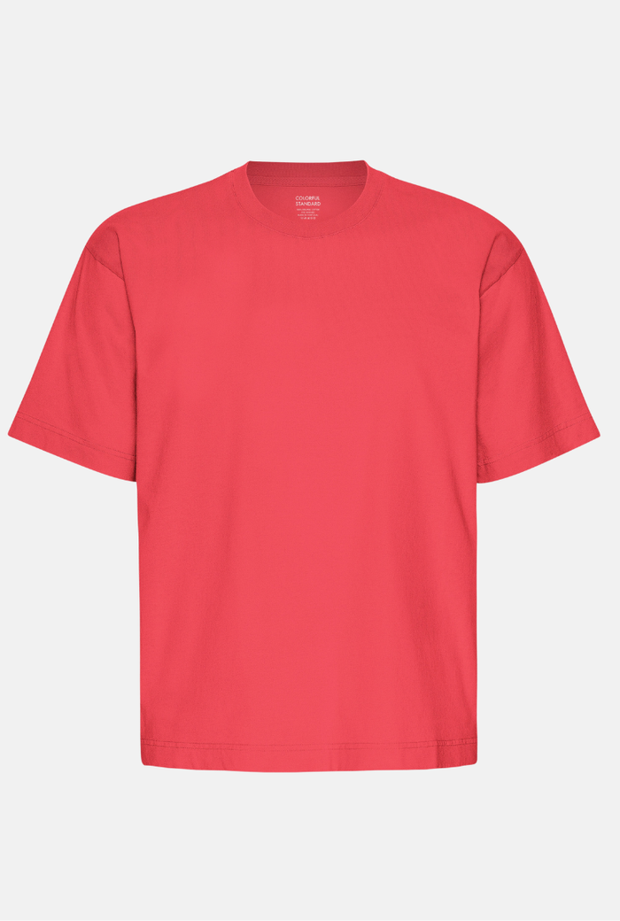 T-shirt Oversized Organic - red tangerine