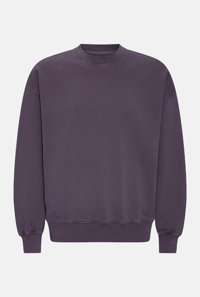 Sweater Organic Oversized Crew - faded grape