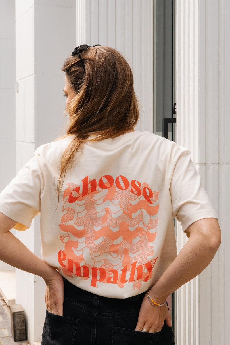 T-shirt Choose Empathy - koraal
