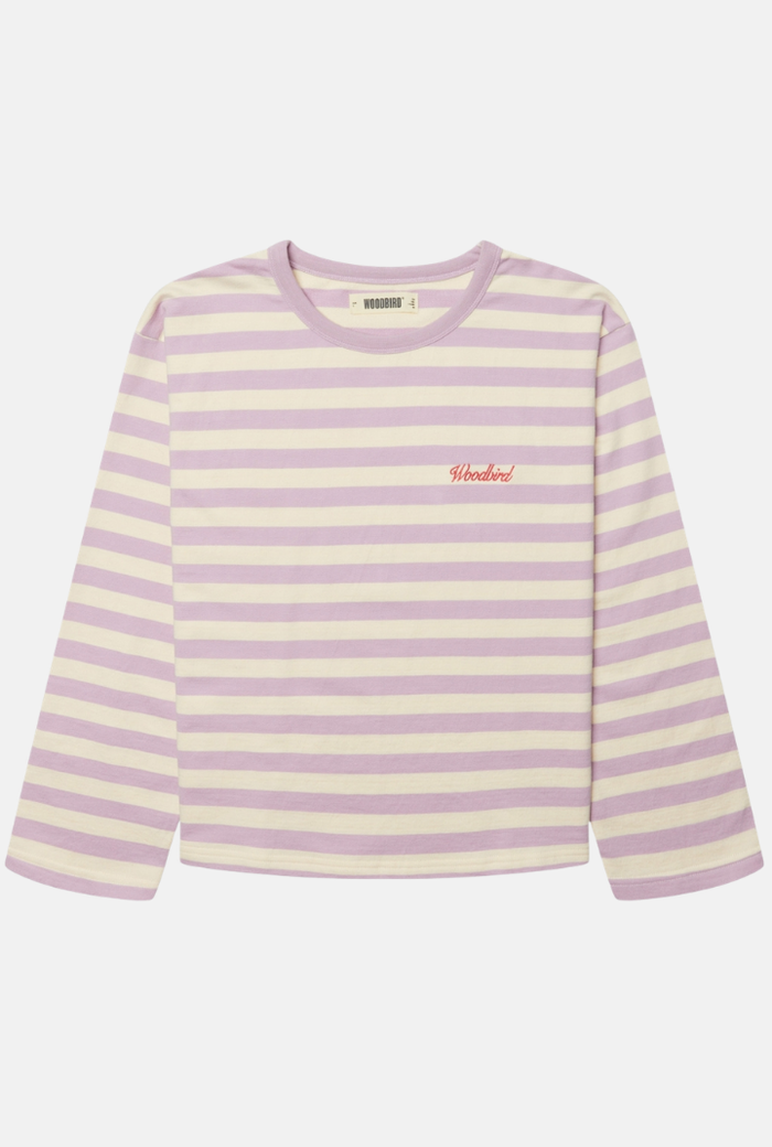 Shirt Joul Wide Sleeve Stripe - white-pink