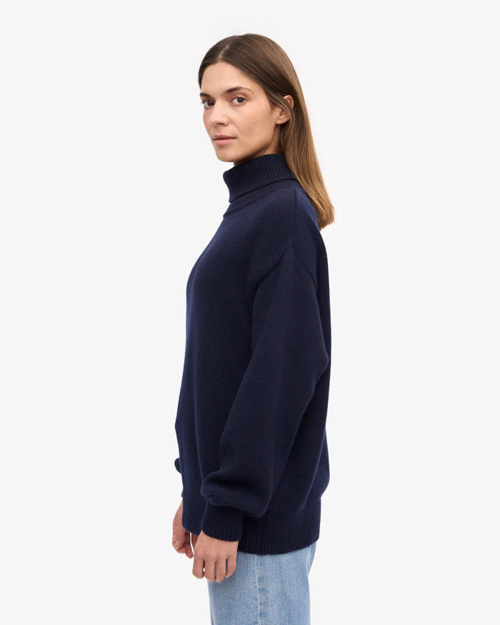 Trui Merino Turtleneck - Navy Blue