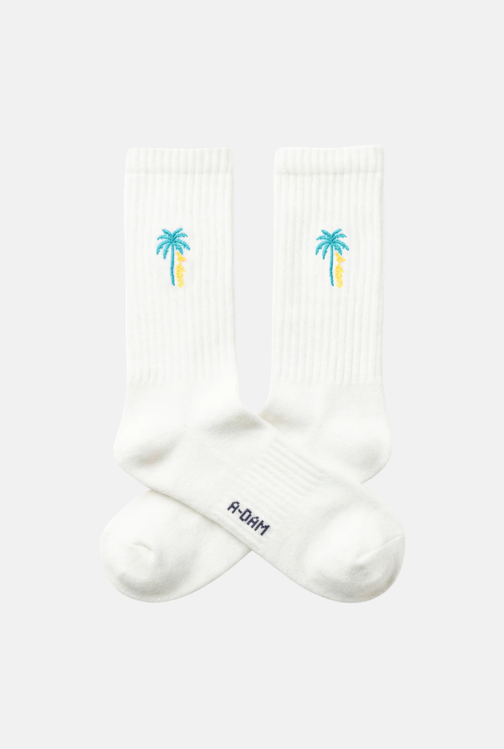 Sokken - white a-dam palm
