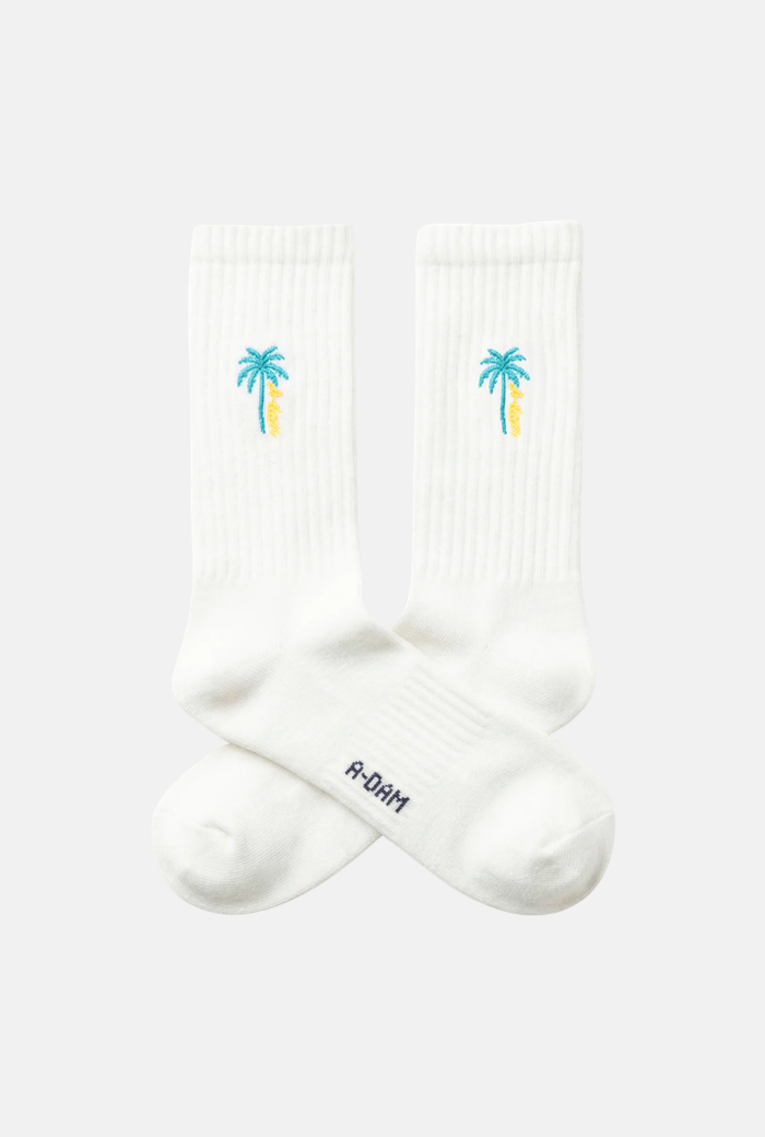 Sokken - white a-dam palm
