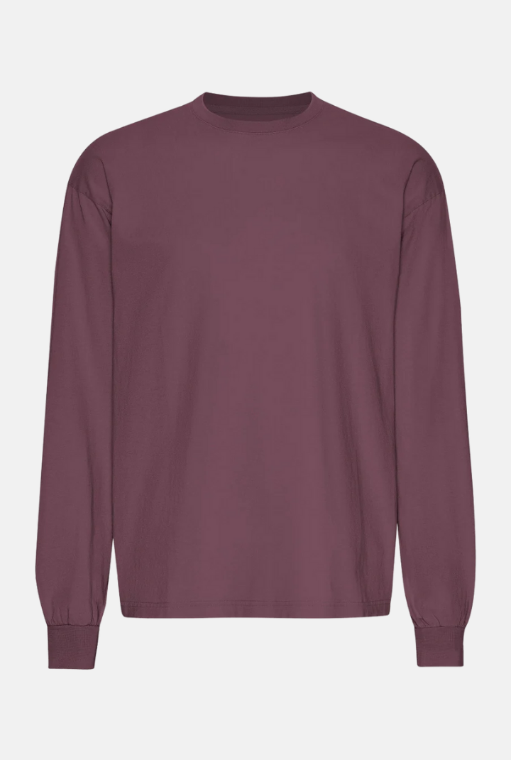 Shirt Oversized Organic LS - Dusty Plum