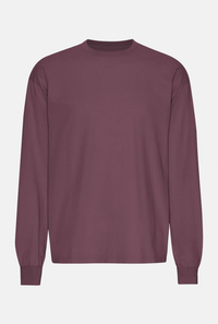 Shirt Oversized Organic LS - Dusty Plum