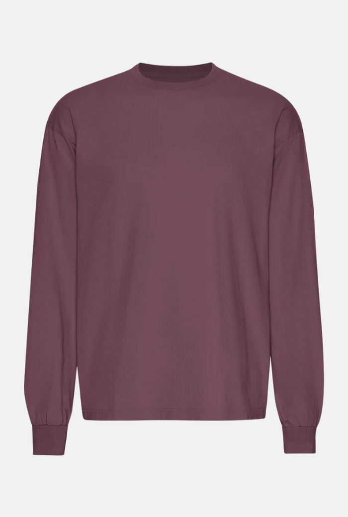 Shirt Oversized Organic LS - Dusty Plum